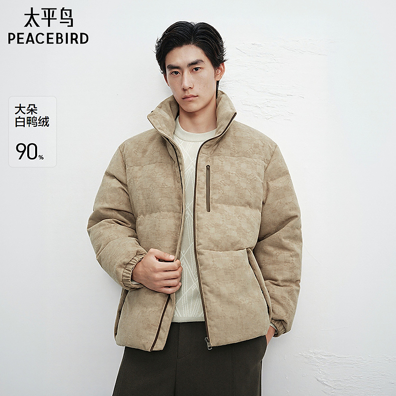 【商场同款】太平鸟男装 休闲羽绒服立体肌理提花羽绒服B1ACF4452