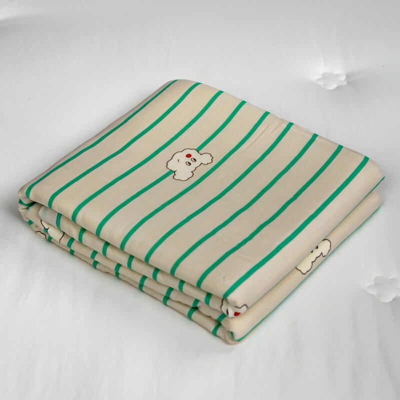 专享【京かわ会社】双层纱被罩150*200cm不挑花色 绿条小狗
