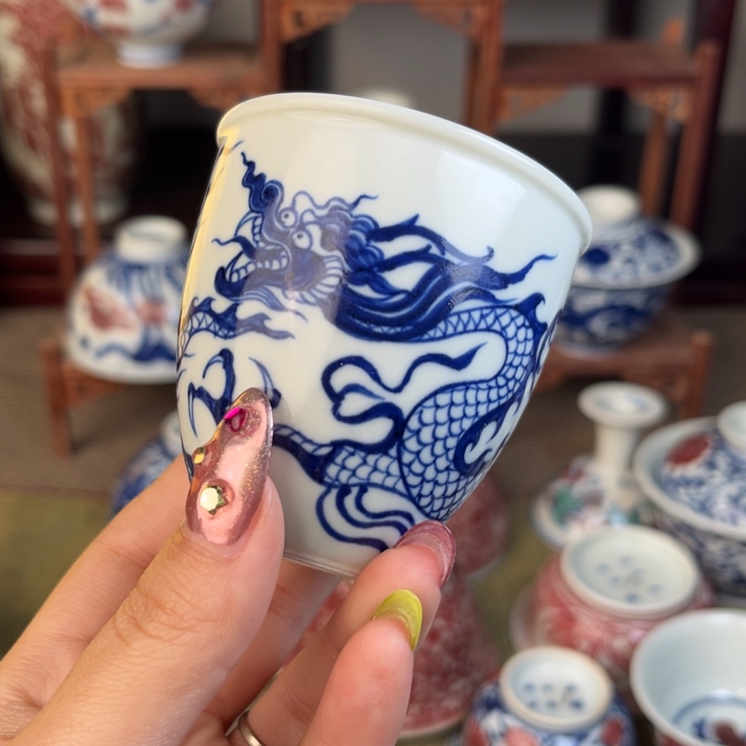 瓷片景德镇毛仔柴窑主人杯