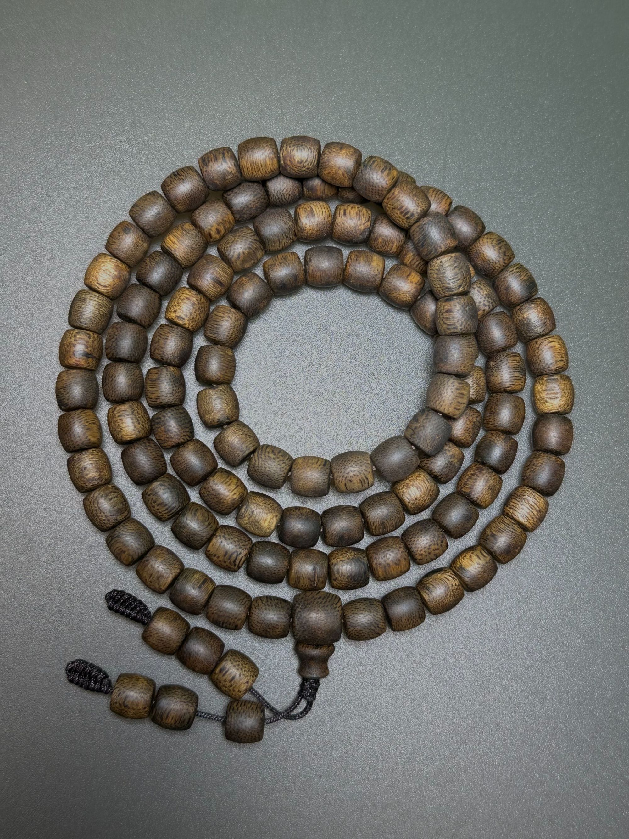 沉香香韵幽沉 海南白奇虫漏沉香7mm长串直切108 多样性发货一23克