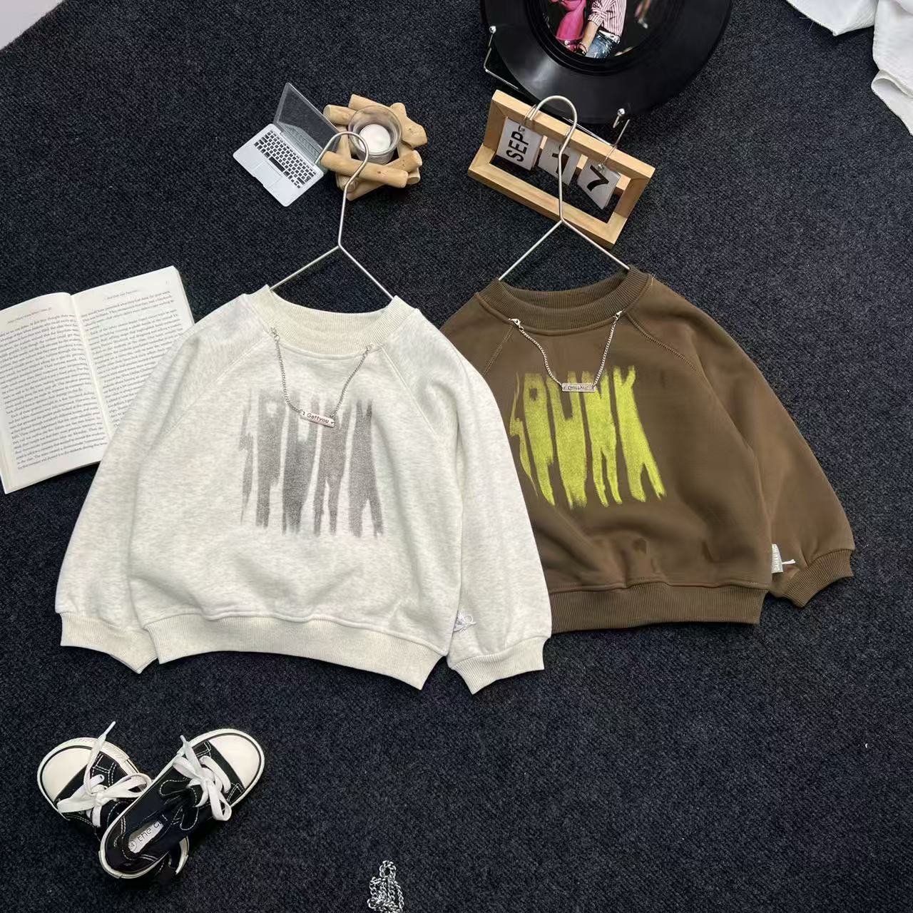 儿童时尚加厚百搭项链卫衣男童女童2025秋冬季新款5-13岁A-266