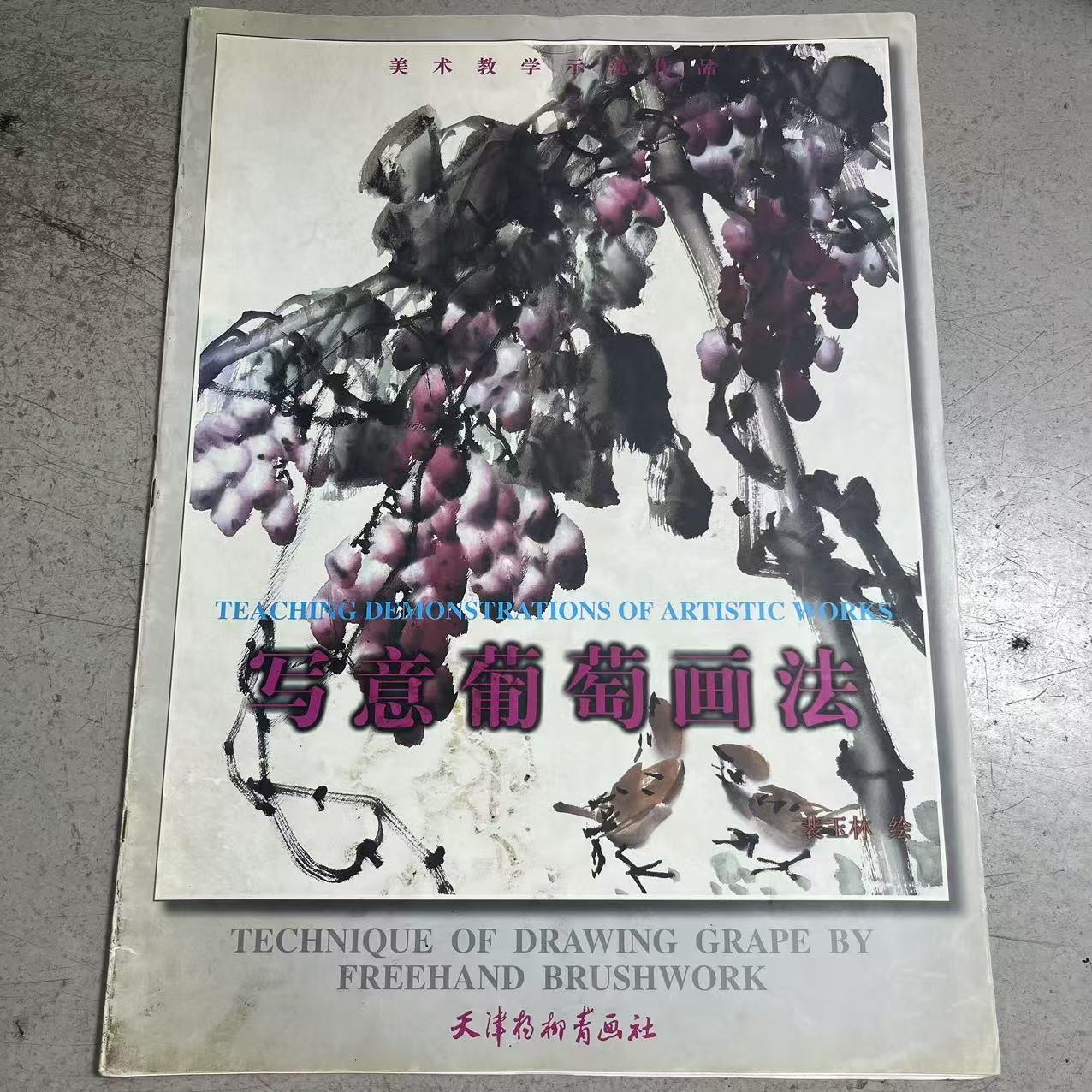 微瑕 写意葡萄画法 美术教学示范作品4开