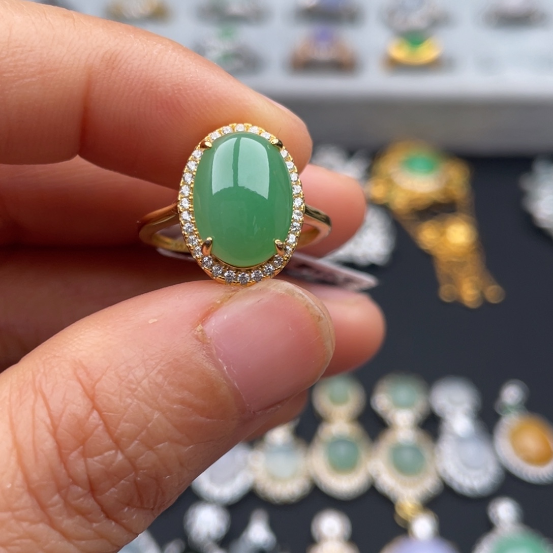 翡翠银S925镶嵌吊坠(不含链)