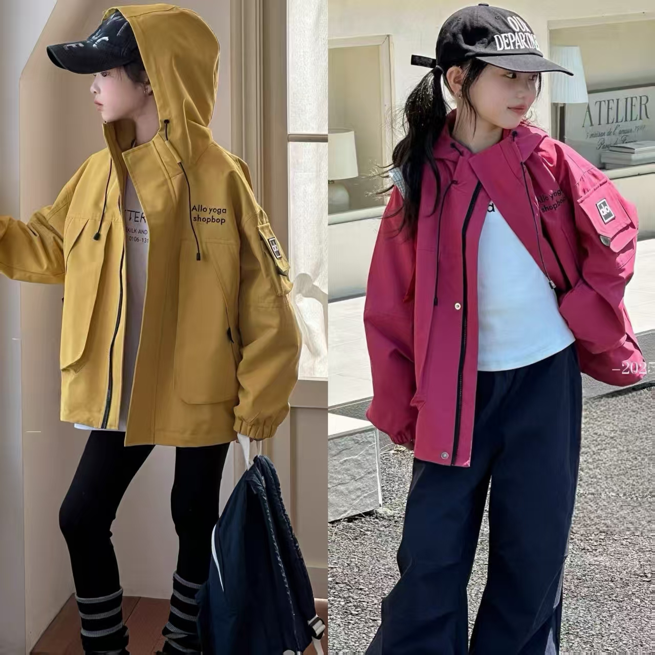 【秋上新】女童秋季冲锋衣新款儿童户外防风夹克外套D