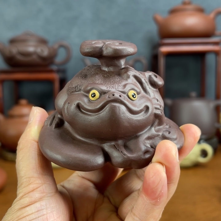 茶壶紫砂盖置茶宠