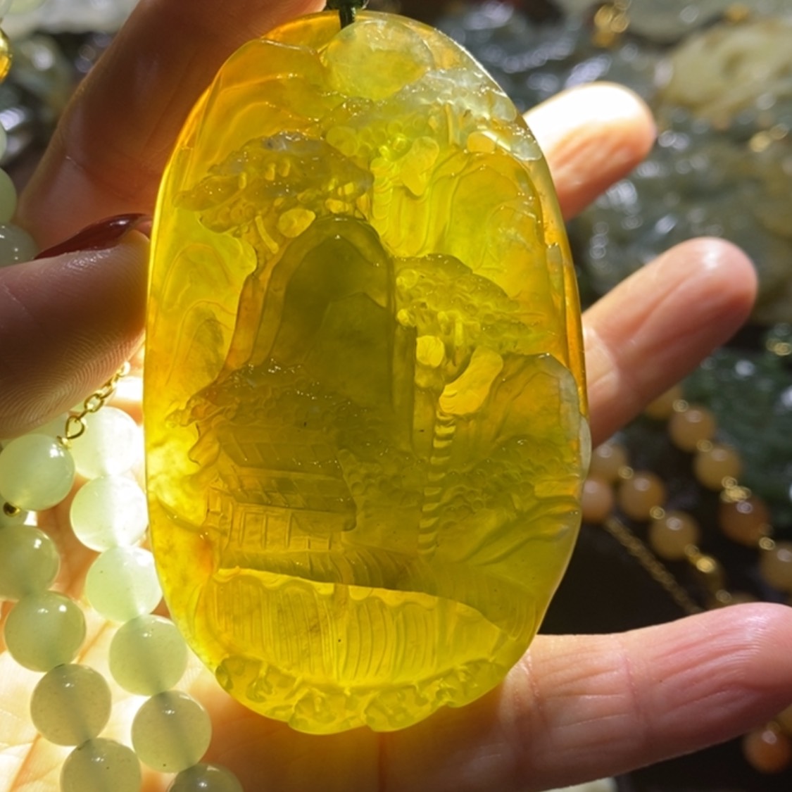 【闪购商品】岫玉毛衣链未镶嵌