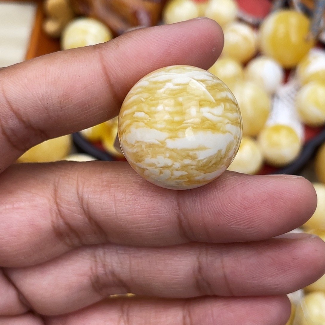 蜜蜡未镶嵌珠宝奇石粉24.5