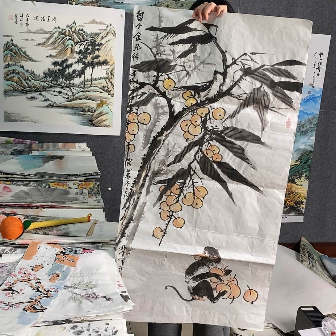 国画手写手绘国画作品180