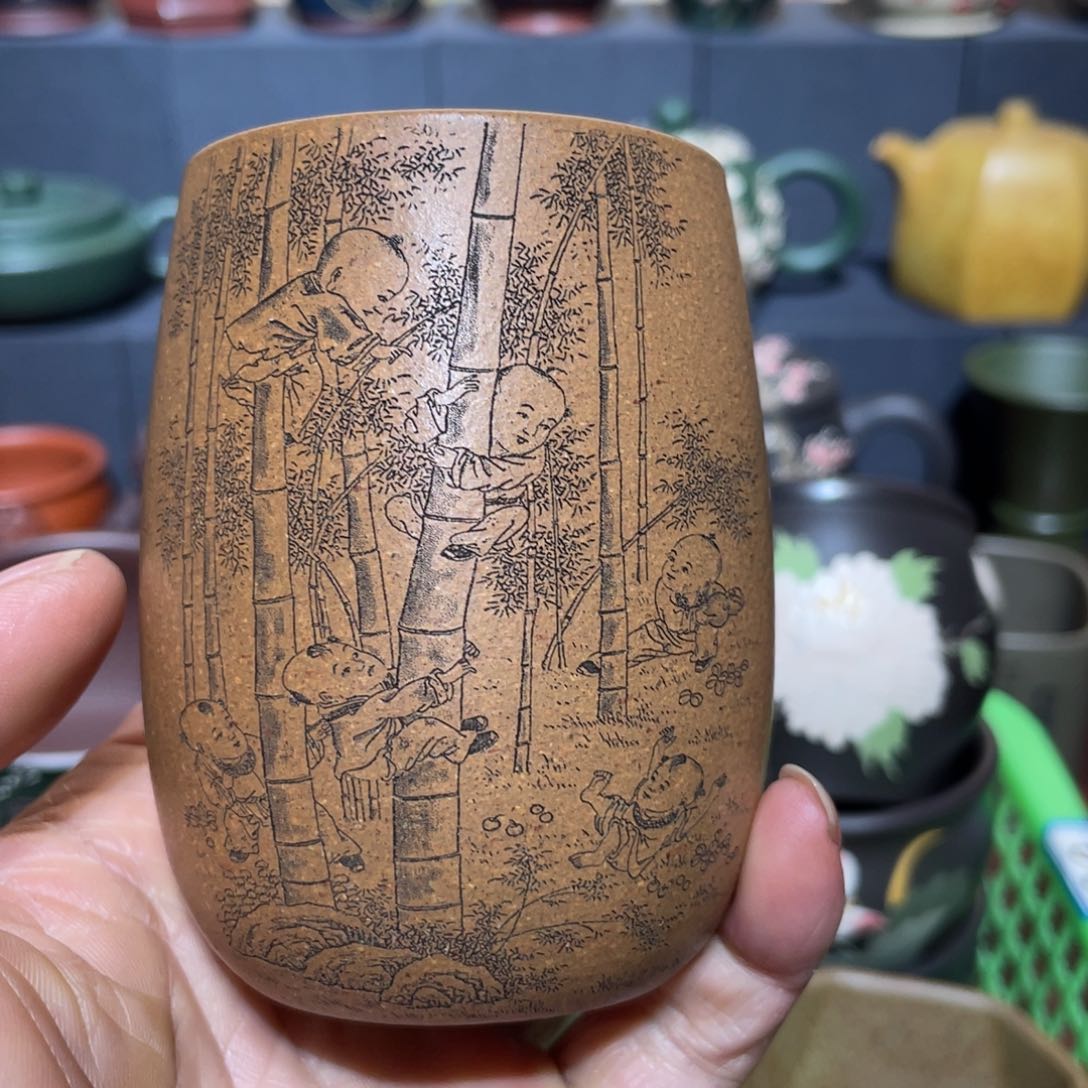 原矿紫砂手工主人杯