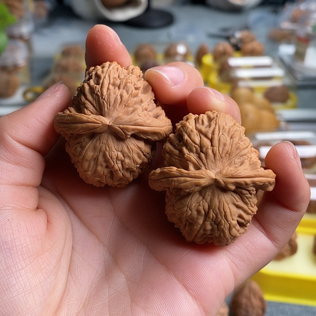 把件文玩核桃4号微修白狮子40尺