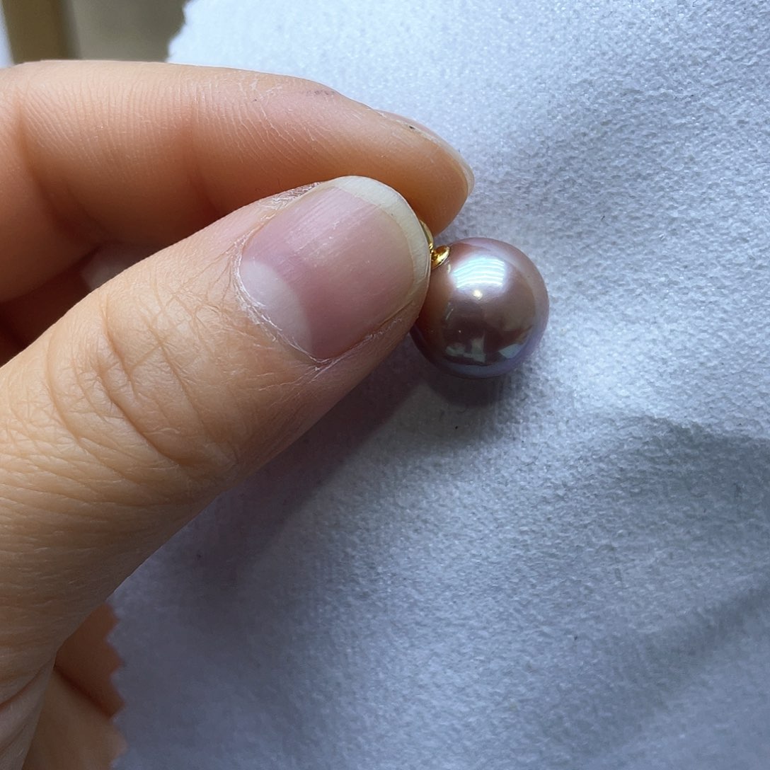 淡水珍珠颈饰18K金镶嵌