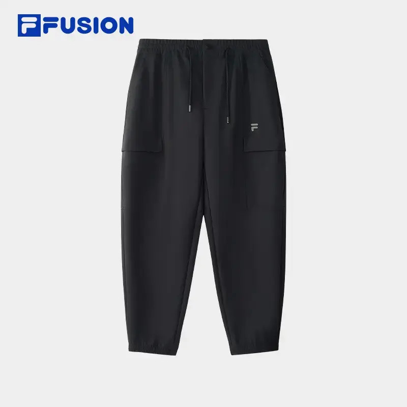 FILA FUSION斐乐梭织束脚裤男士宽松运动休闲长裤秋季T11M545801F