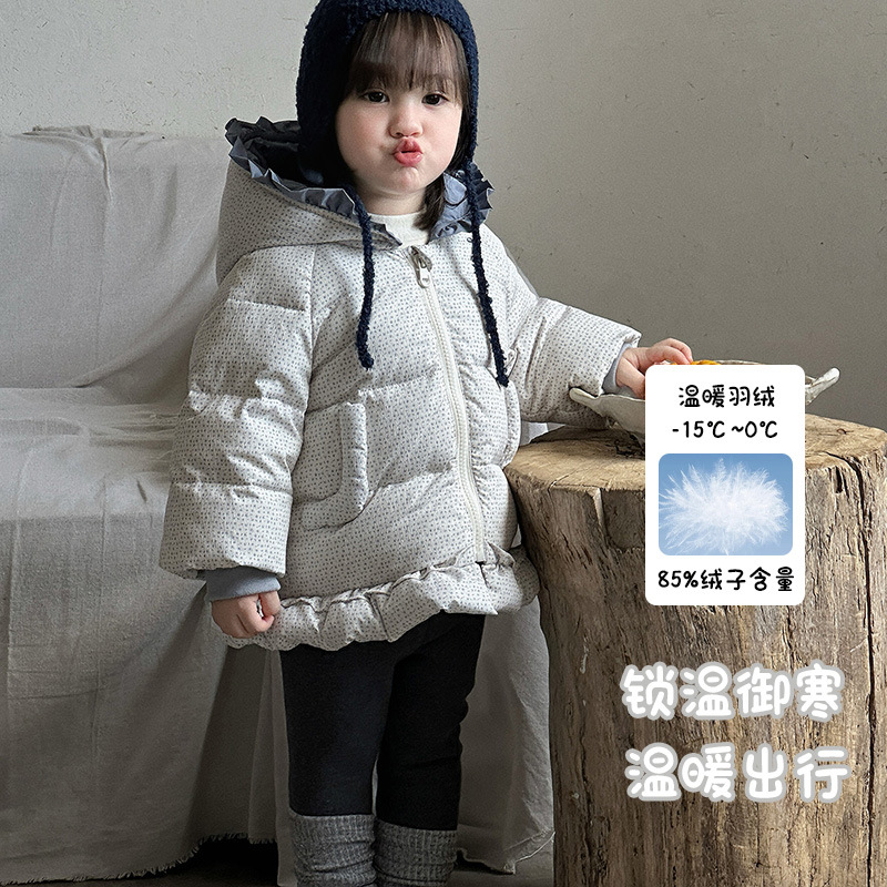 【冬季婴幼儿90白鸭绒羽绒服】羽2308厚羽绒服90绒