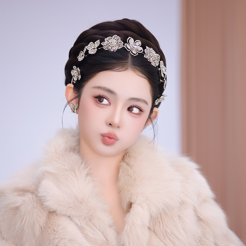 合金婚庆饰品 高级感新娘减龄轻奢超闪发箍婚纱礼服配饰品MT2566