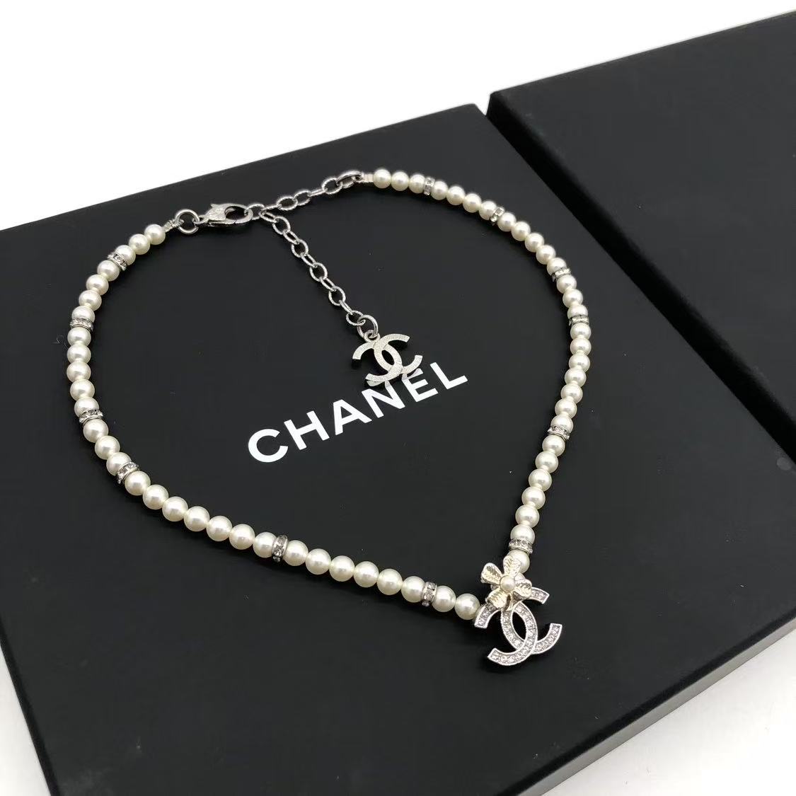 99新 Chanel/香奈儿 Chanel香奈儿珍珠经典双C项链