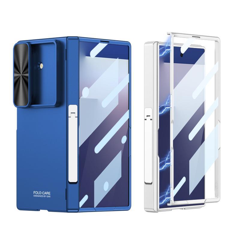 PC适用三星GalaxyZFold7折叠手机壳磁吸折叠推窗壳膜一体侧包支架