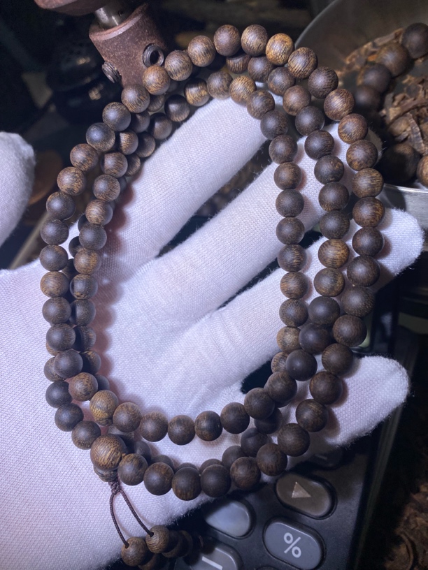 沉香绿奇楠沉香手串0.7