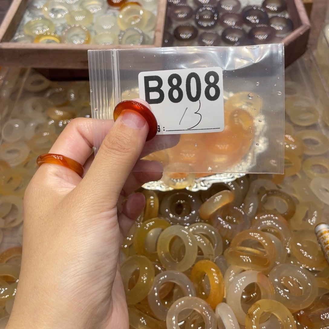 玛瑙/玉髓未镶嵌戒指808