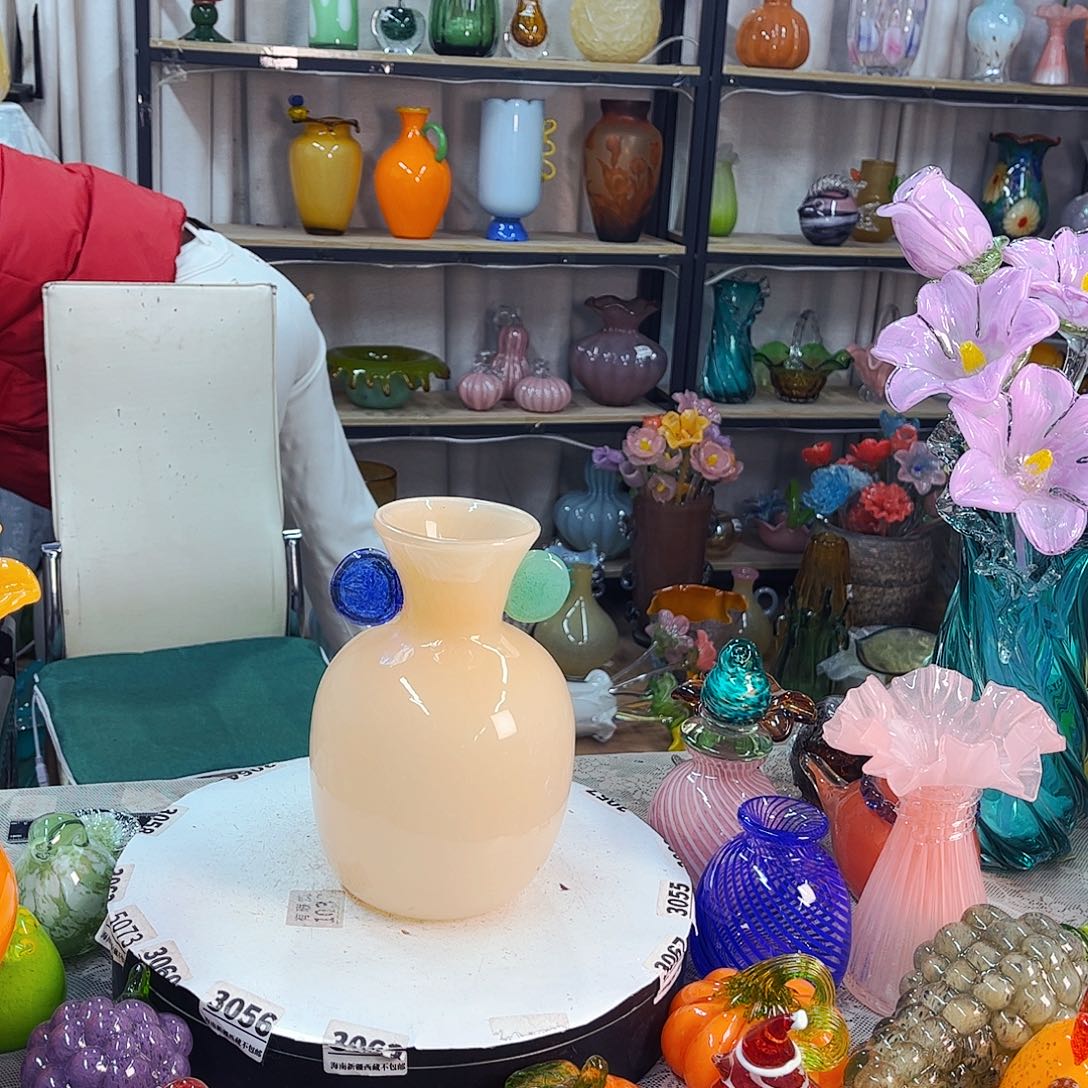 双耳瓶 福利家悦琉璃工艺品