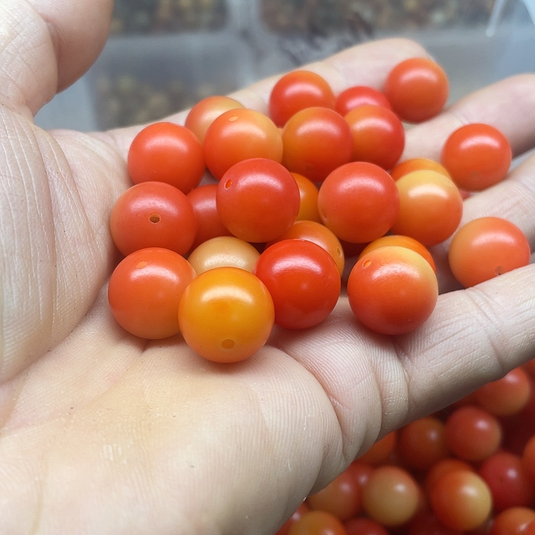 白玉菩提吊坠15精品梦幻橙汁30颗