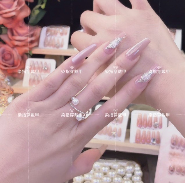 【梦幻花语】纯手工定制穿戴甲美甲贴片可拆卸指甲贴 春夏新款