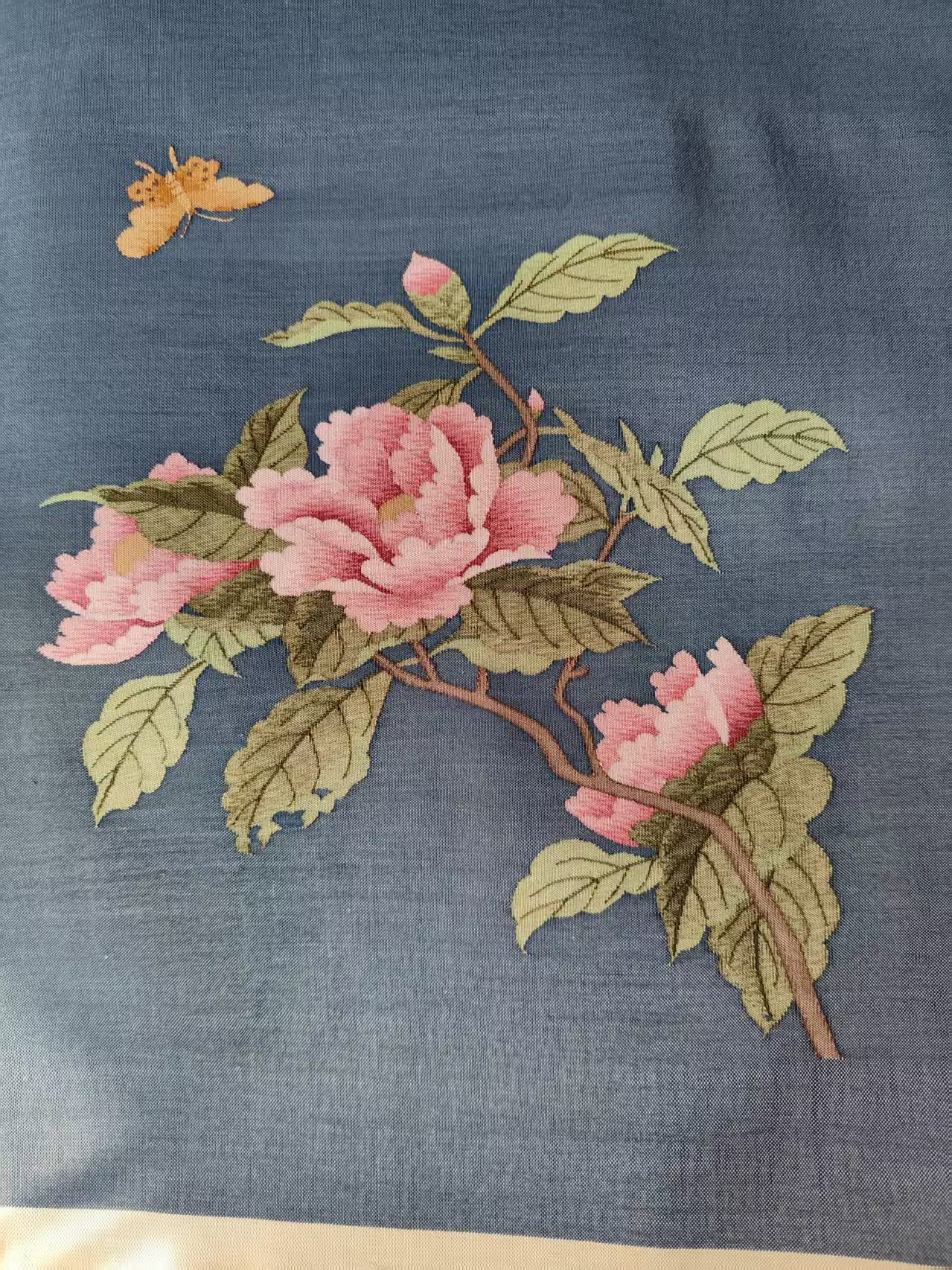 纯手工非遗高端缂丝作品30*30公分