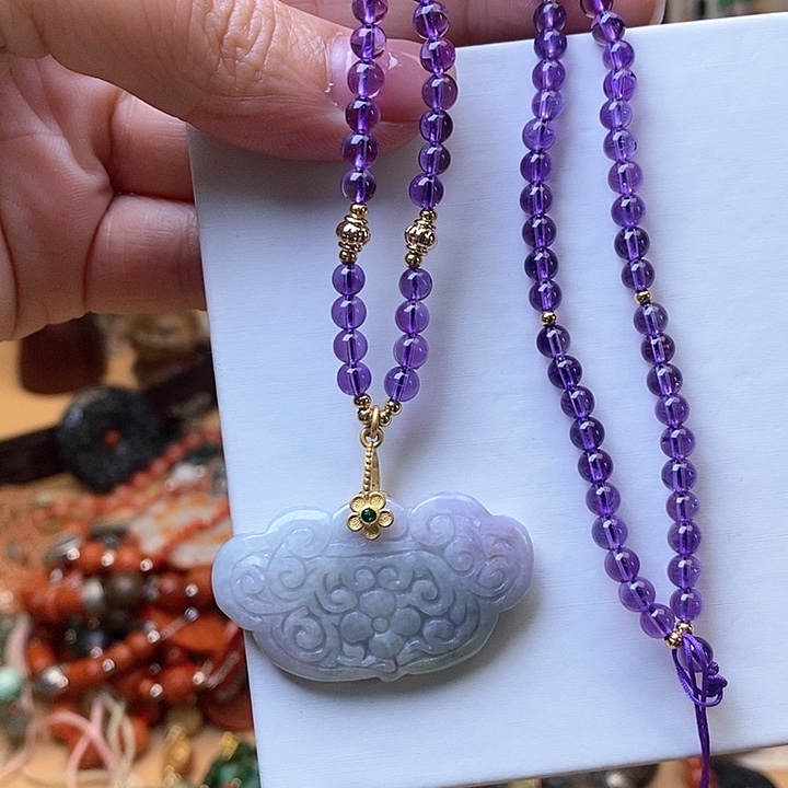 翡翠颈饰未镶嵌一套28