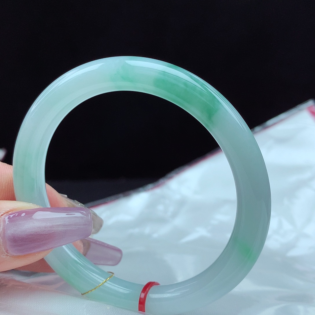 翡翠手镯未镶嵌财*54圆镯2399