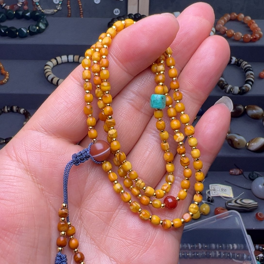 琥珀未镶嵌裸石蜜蜡108