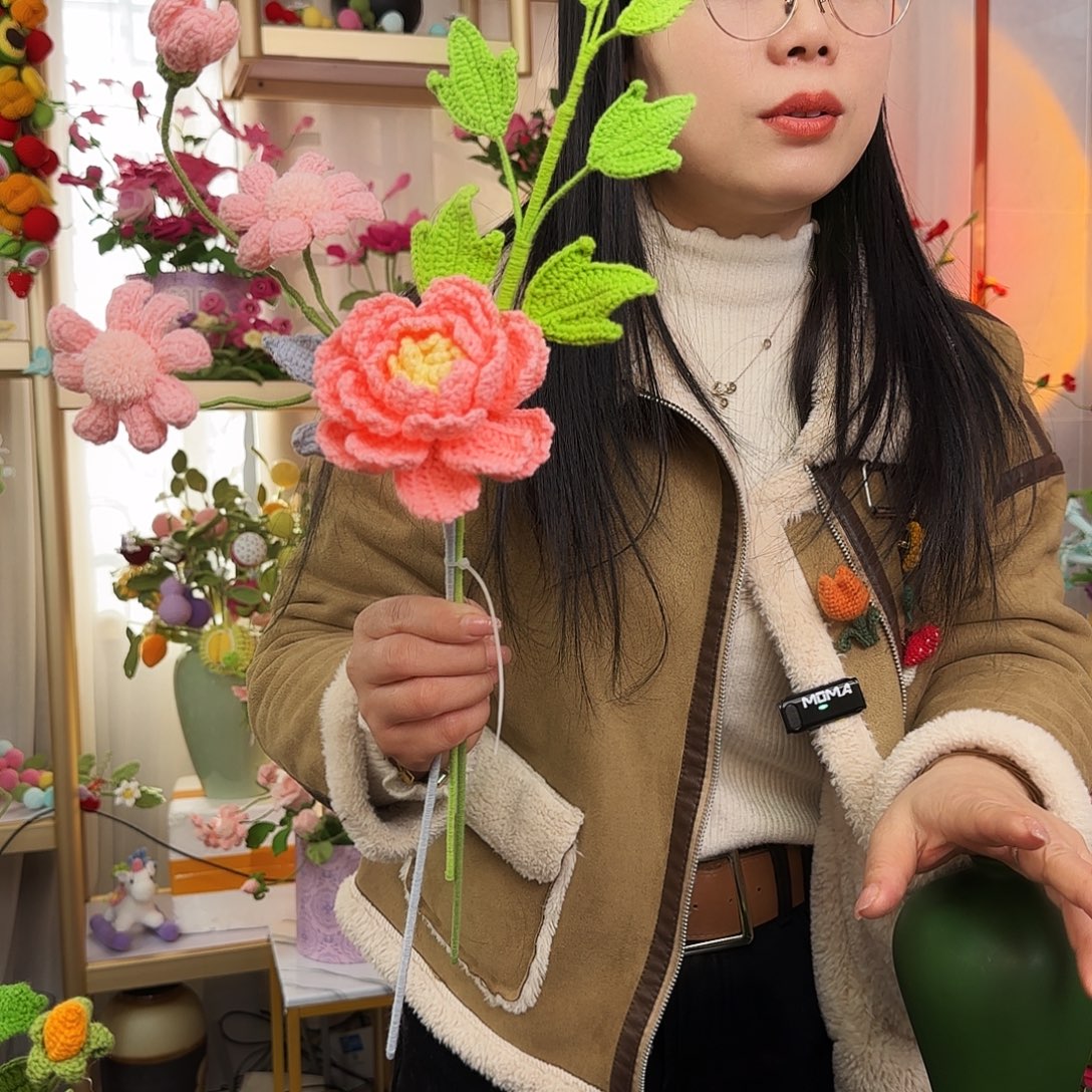 手工钩织设计花束