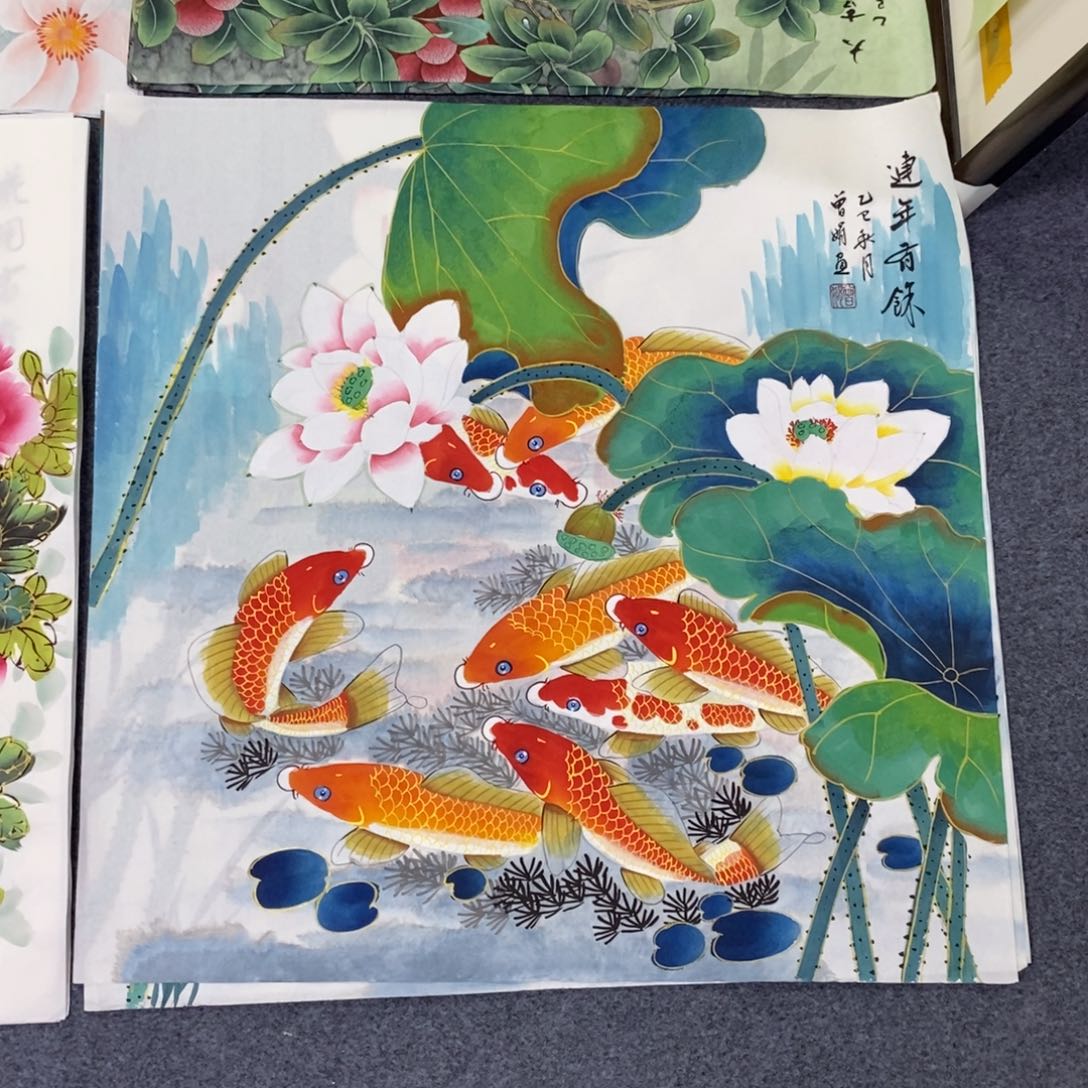 国画尺寸70✖️70精品斗方纯手绘