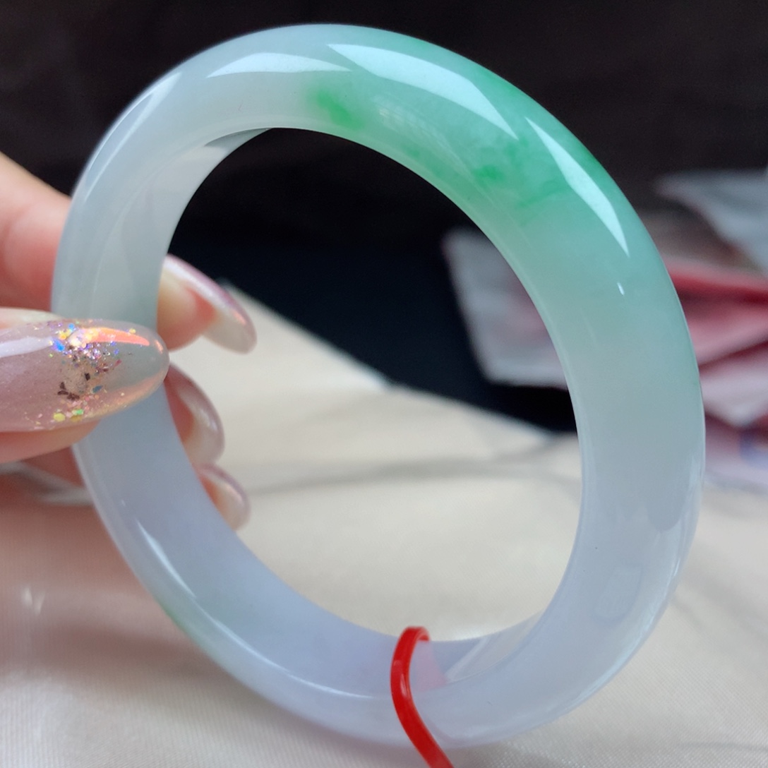 翡翠未镶嵌手镯96757，