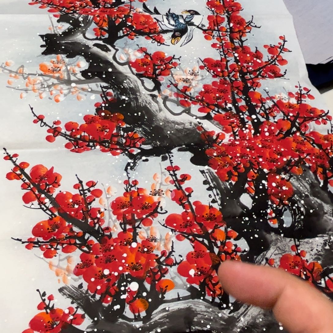 国画12.6纯手绘无边框作品
