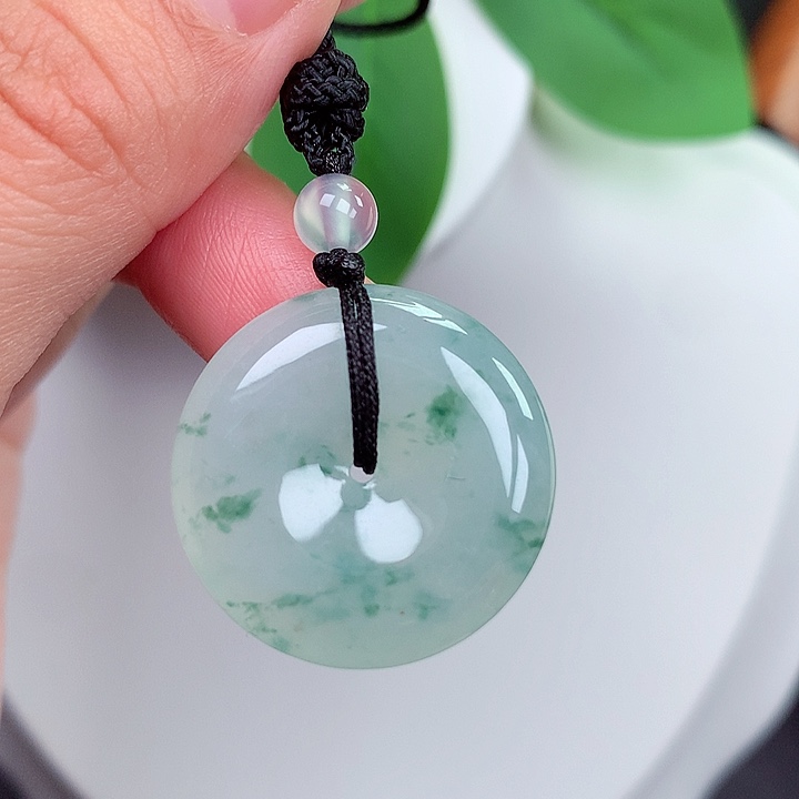 颈饰未镶嵌翡翠平安扣 24.2x5.2mm