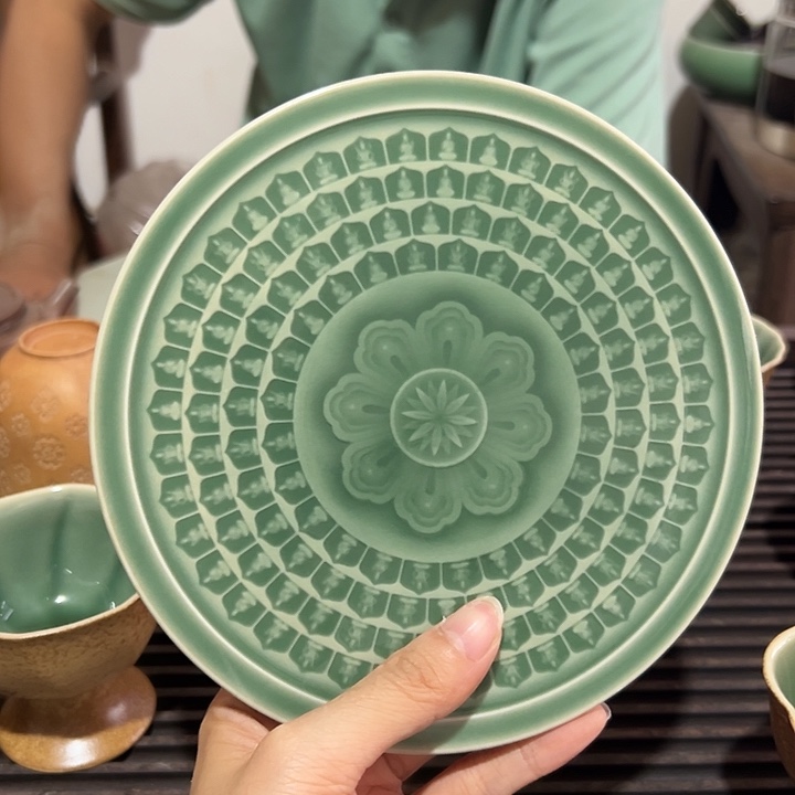 龙泉云间青瓷小米茶器