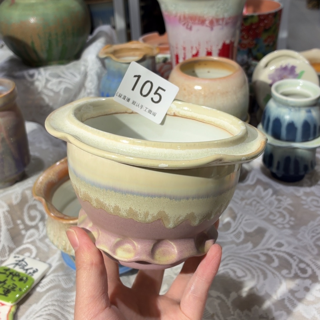 瑕疵景德镇陶瓷花盆艺术