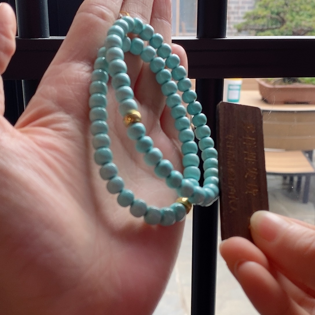 绿松石珠宝奇石18K金镶嵌