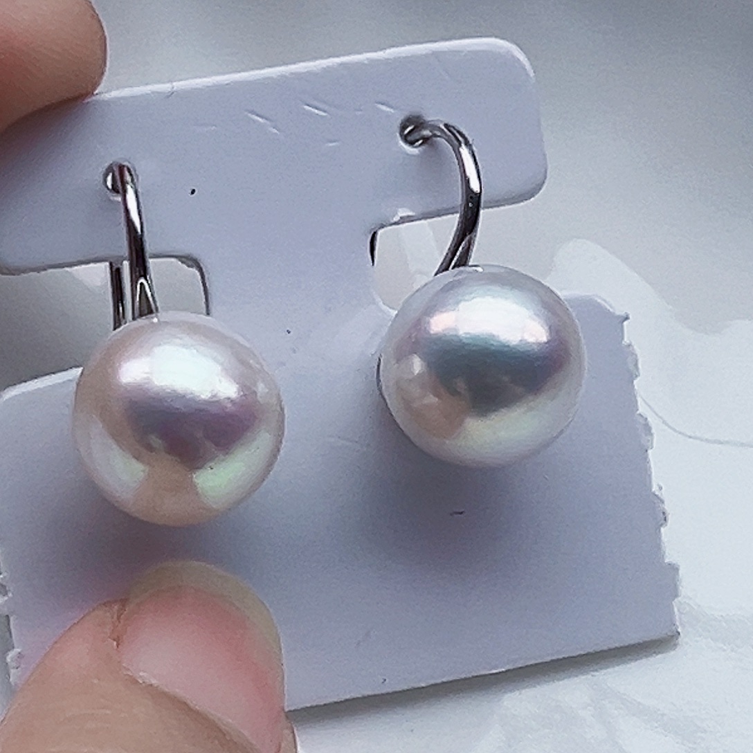 暖***姐耳饰银S925镶嵌淡水珍珠
