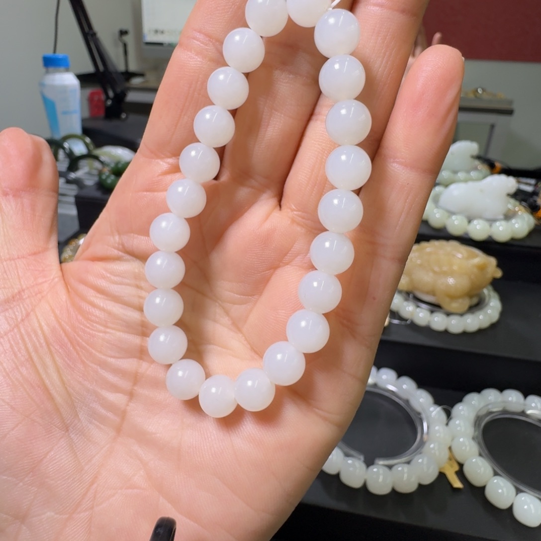 和田玉手串未镶嵌