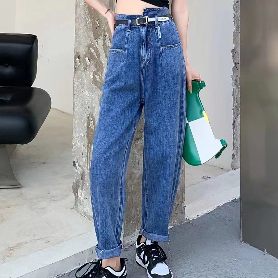 『 牛仔裤S 』显瘦气质洋气潮流百搭设计时尚牛仔裤6008