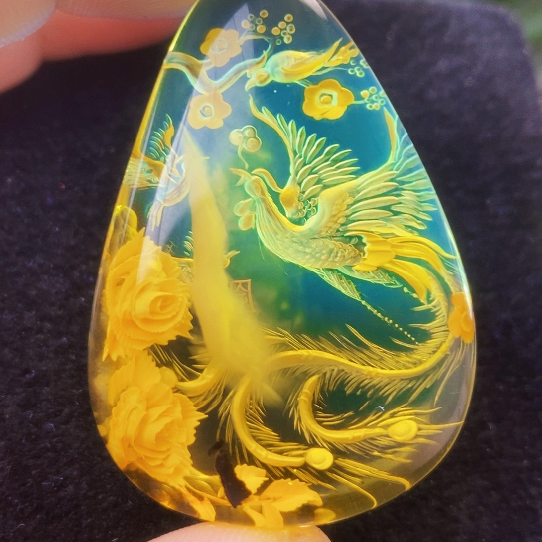 金珀未镶嵌吊坠(不含链)