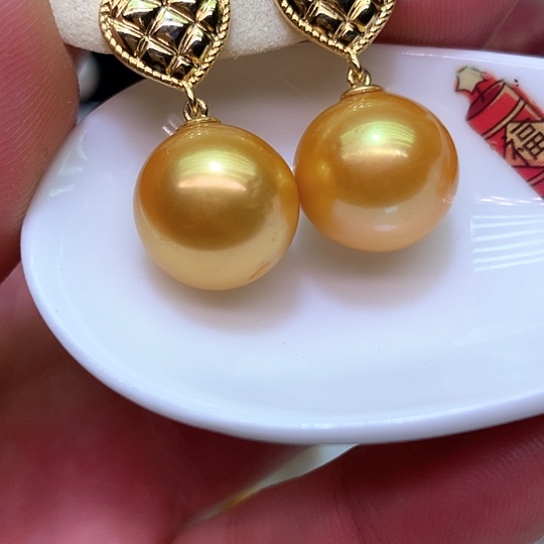 淡水珍珠耳饰银S925镶嵌