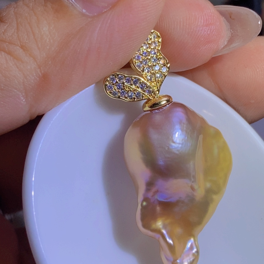 合金淡水珍珠微瑕天然淡水珍珠