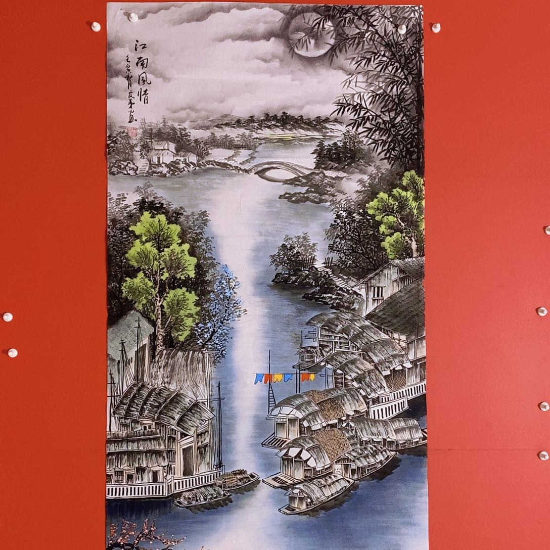 国画山水花鸟国画作品