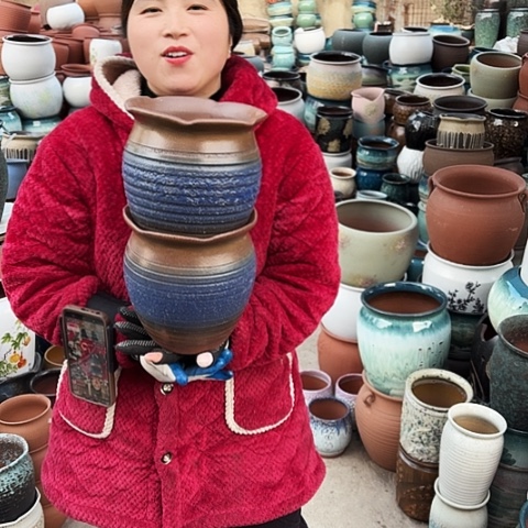 口19高20瑕疵盆子 