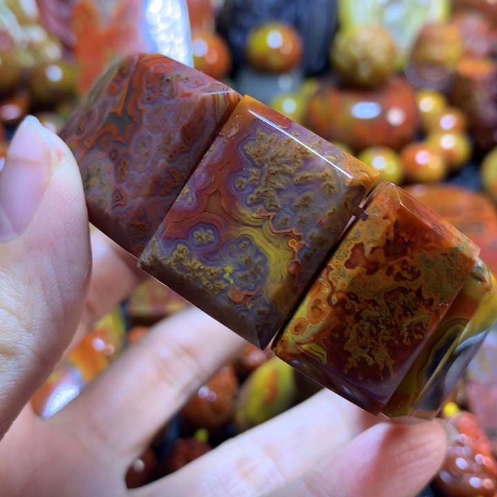 玛瑙/玉髓战国红手牌未镶嵌