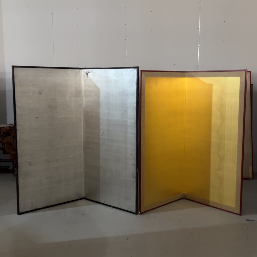 绘画屏风框画茶空间设计