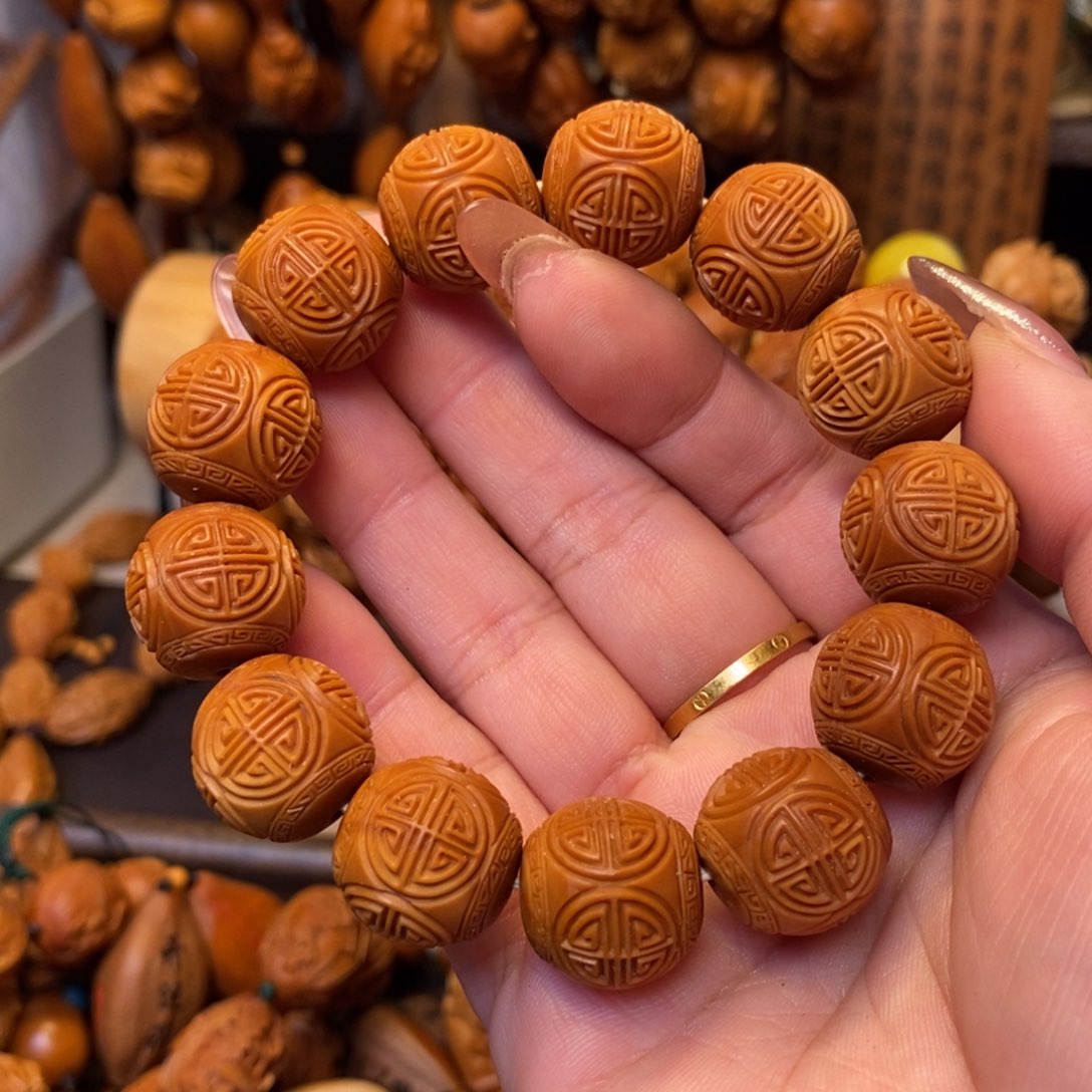 橄榄核手串/手链回纹珠