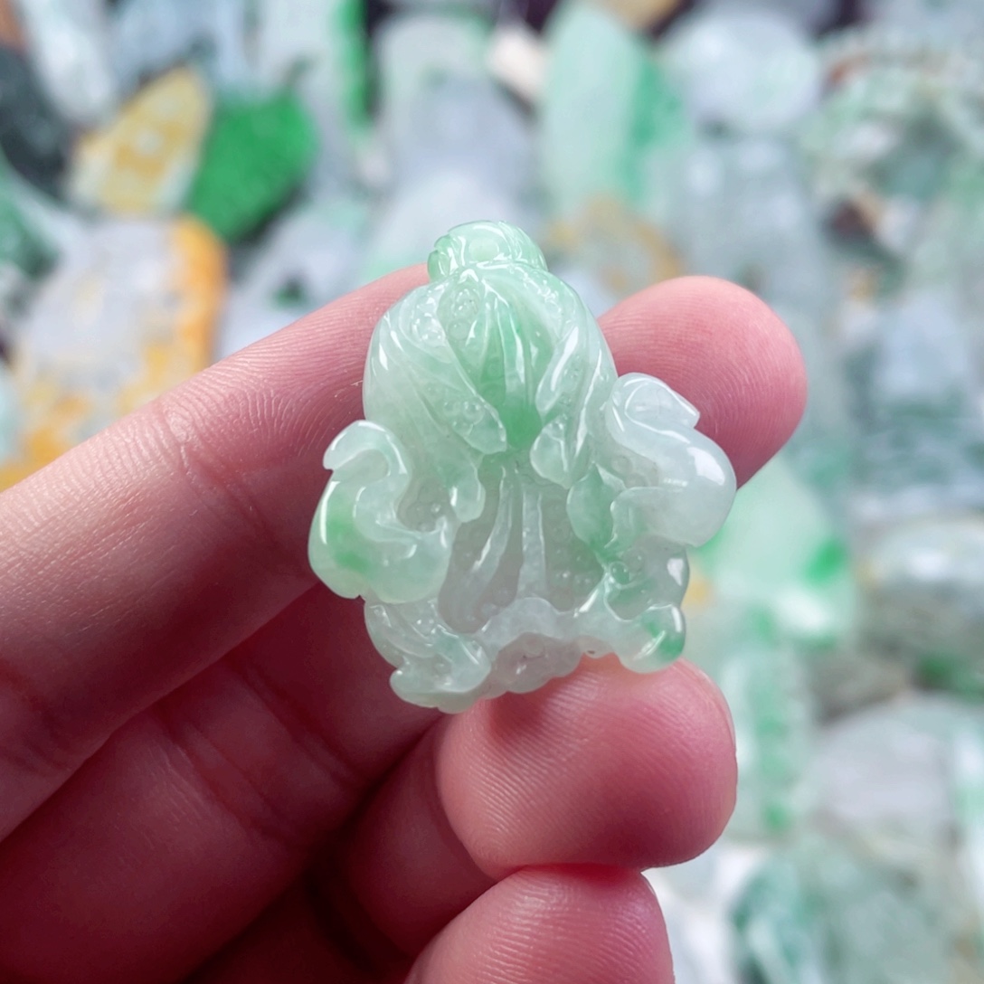 翡翠未镶嵌吊坠(不含链)