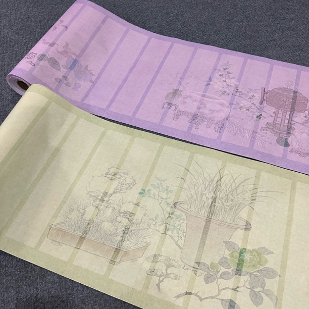 【生纸6cm董诰清供图长卷】大风堂加厚生纸毛笔书法纸